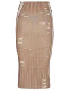 Diesel Seamless Midi Skirt With Lingerie Illusion