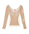 Diesel M-calai Long Sleeve Jersey In Nude