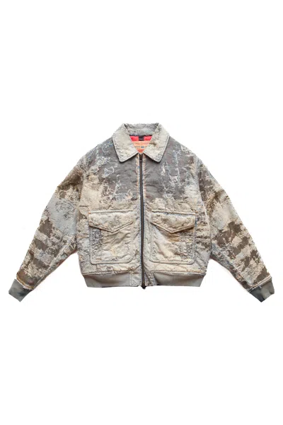 Diesel See Through Aviator Bomber Jacket Blue