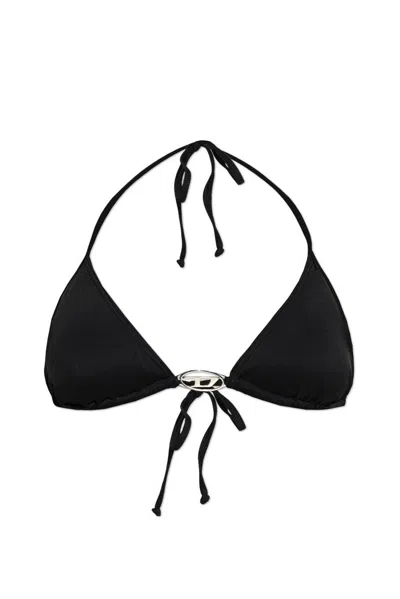 Diesel Sees A D Core Stretch Swimsuit Top In Black