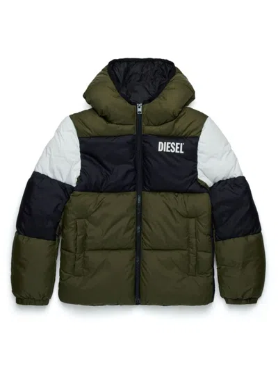 Diesel Kids' Sels Jacket In Dusty Olive