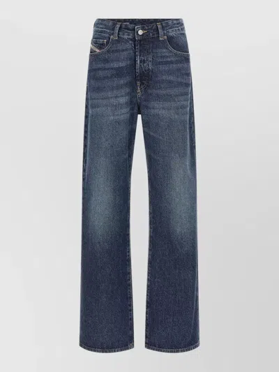 Diesel Sent Denim Trousers Contrast Stitching In Blue