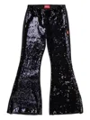 Diesel Sequin-embellished Trousers In Black