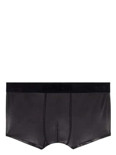 Diesel Umbx-damien Logo-waistband Boxers In Black