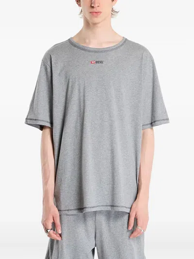Diesel Set-adam-d-core Logo-print Pyjama Set In Gray