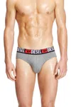 Diesel Three-pack Of Solid-colour Briefs In Multicolor