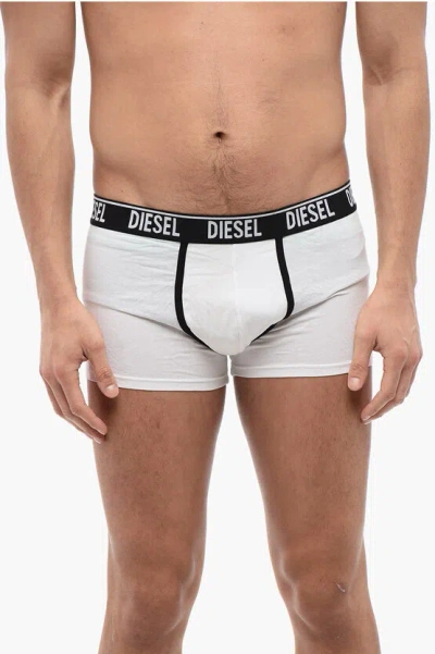 Diesel Set Of 2 Stretch Cotton Boxer With Logoed Elastic Band