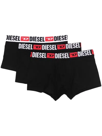 Diesel Set Of Three Boxers In Black