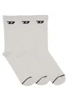 Diesel Set Of Three Socks In White