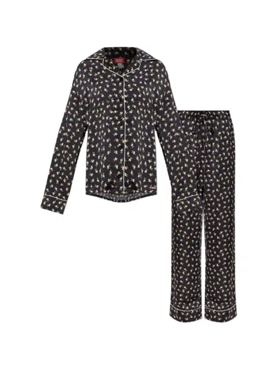 Diesel Set-maggie-d-core Floral-print Two-piece Pajamas In Multi