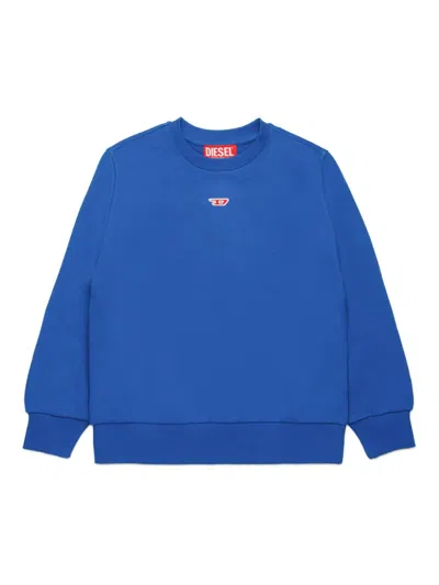 Diesel Kids' Sginnd Over Sweatshirt In Blue