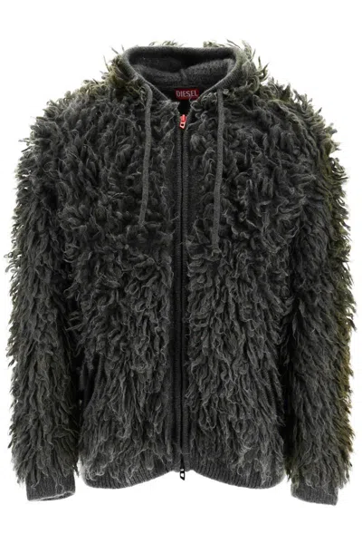 Diesel K-whitman Mohair Blend Tricot Jacket In Green