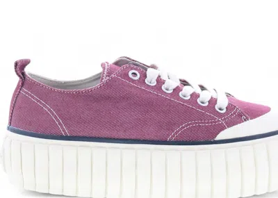 Pre-owned Diesel Shanami Low X (women's) Sneakers In Cabernet In Burgundy