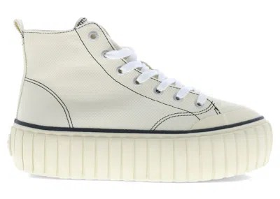 Pre-owned Diesel Shanami Mid (women's) Sneakers In Antique White