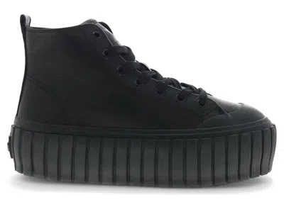 Pre-owned Diesel Shanami Mid (women's) Sneakers In Black