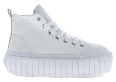 Pre-owned Diesel Shanami Mid (women's) Sneakers In White