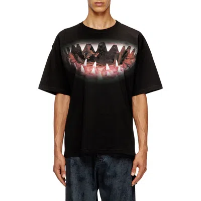DIESEL DIESEL® SHARK TEETH COTTON GRAPHIC T-SHIRT