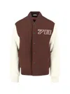 Diesel Casual Jacket With Contrast Sleeves And Ribbed Accents In Brown