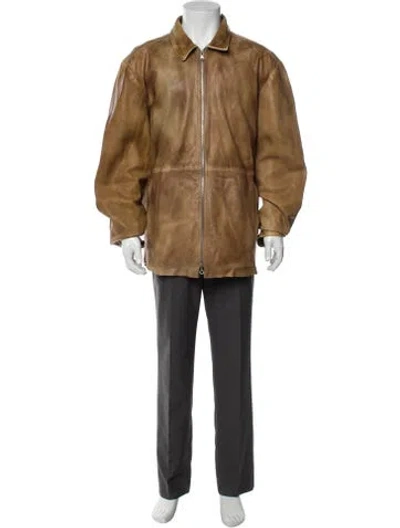 Pre-owned Diesel Shearling Overcoat In Brown