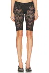 Diesel Camo Lace Shorts With Oval D Plaque In Black