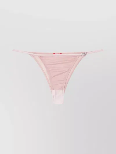 Diesel Sheer Fabric Thong Style Lingerie In Pink