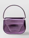Diesel Shiny Leather Mini Bag With Metallic Finish