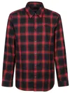 Diesel S-simply-check-hgbt Shirt And Blouse Black In Red
