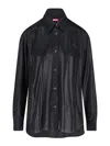 Diesel C-simplier Buttoned Logo Shirt In Black