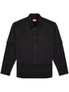 Diesel Twill Cotton Layered Shirt With Long Sleeves