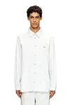 Diesel Mens 01 D-simply Bleach-effect Denim Shirt In White