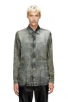 Diesel Shirt In Denim-look Viscose In Gray