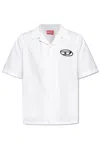 Diesel S-mac-c Short Sleeve Bowling Shirt In 100