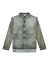 Diesel Mens 02 S-simply-lkct Denim-print Woven Shirt