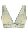 Diesel Women Denim De-janys-fsc Top In Blue
