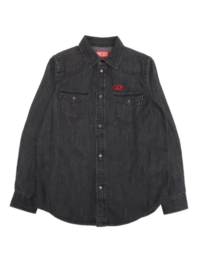 Diesel Kids' Shirts In Black