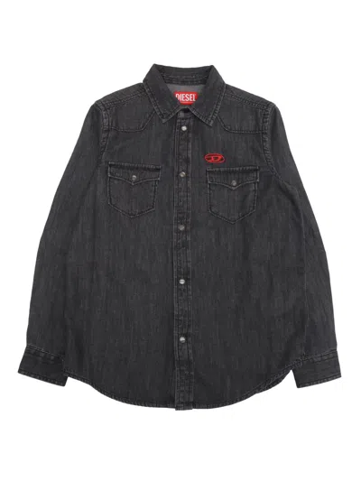 Diesel Kids' Shirts In Black