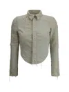 Diesel White De-madeline-fsg Shirt In Blue