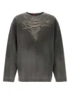 Diesel Felpa S-ruben In Misto Cotone Stretch Grigio Uomo In Grey