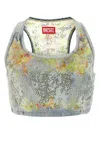 Diesel Sequin Embellished Sleeveless Racerback Crop Top In Multicoloured