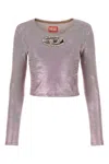 Diesel De-top1-fsd Crystal-embellished Top In Purple