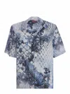 Diesel Bristol Camouflower Short Sleeve Camp Shirt In White