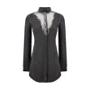 Diesel Abstract Print Asymmetric Hem Dress In Grey