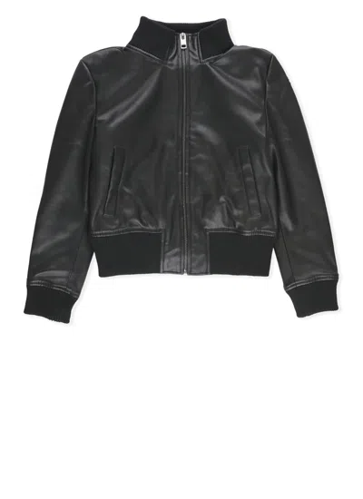 Diesel Kids' Imitation Bomber Jacket In Black