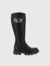 Diesel Knee High Ankle Boots Chunky Sole In Black