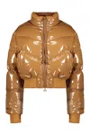 Diesel Short Brown Padded Jacket With An Elegant Style In Brown