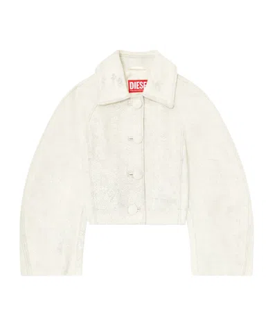 Diesel Short Cocoon Jacket In Neutral