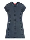 Diesel Mini Dress In Denim-look Jersey In Blue