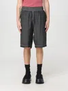 Diesel Leon Black Bermuda Pants With Elastic Waist And Two Rear Welt Pockets In Tech Fabric Man
