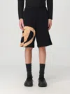 Diesel Sweat Shorts With Bleached Logo In Schwarz