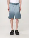 Diesel P-crowne-r1 Cotton Bermuda Shorts In Blue